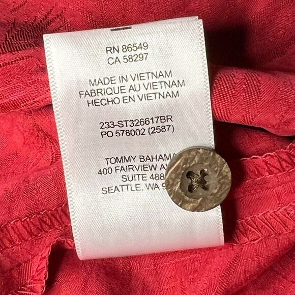 Tommy Bahama Maryland Terrapins Button Coconut Hawaiian‎ Shirt XXL Tencel NWT - Picture 11 of 11